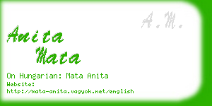 anita mata business card